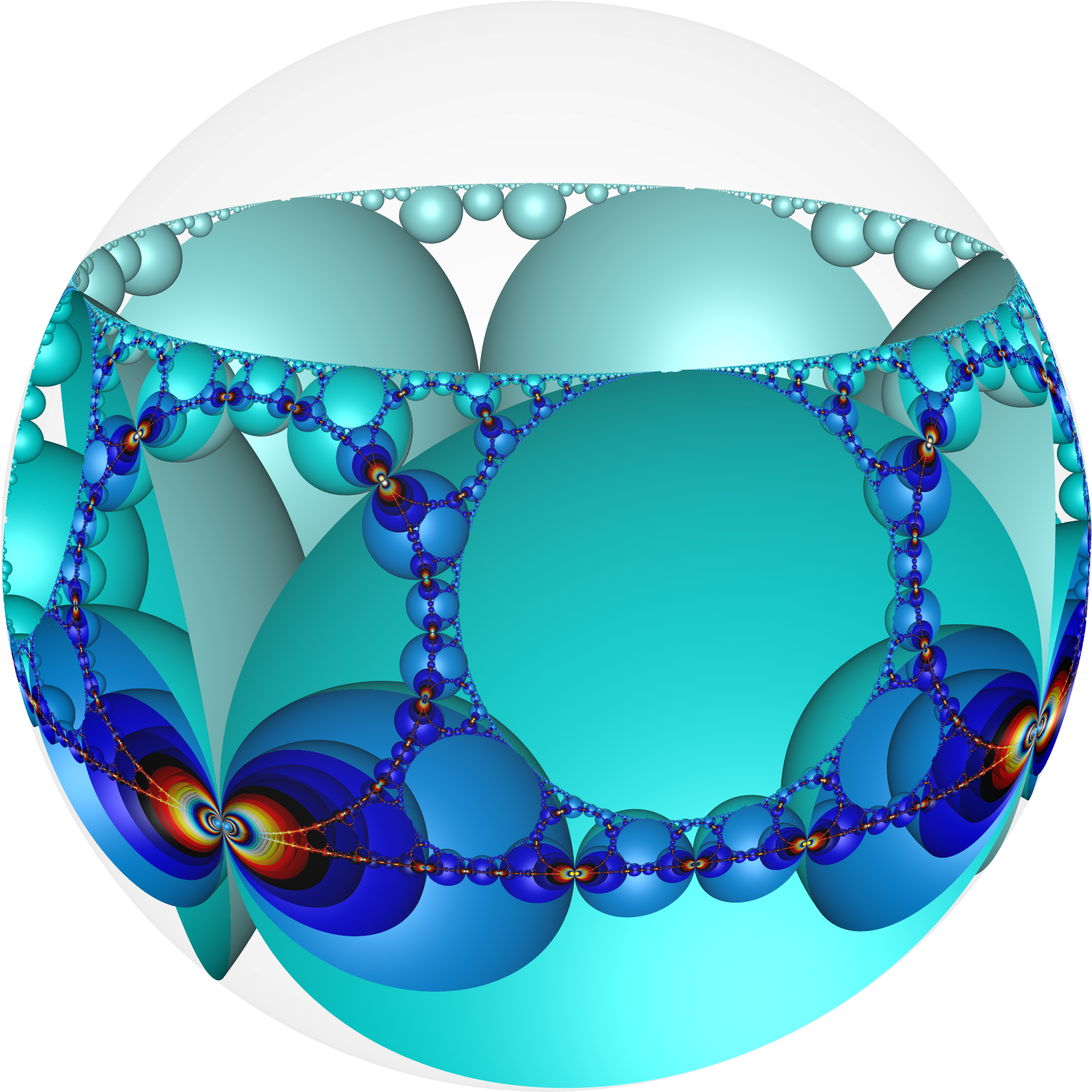 Hyperbolic Honeycomb I 5 I Poincare - Circle (2000x2000), Png Download