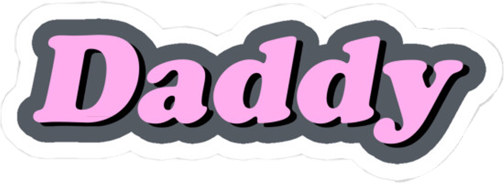 Sticker Aesthetic Aesthetics Daddy Transparent Background - Illustration (1024x372), Png Download