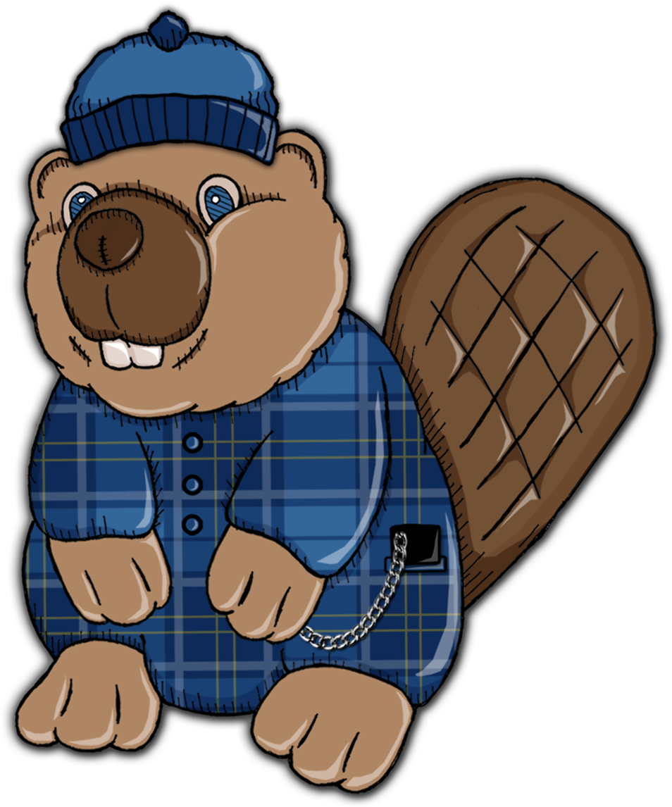 Benji Beaver - Beaver Flannel (1000x1150), Png Download