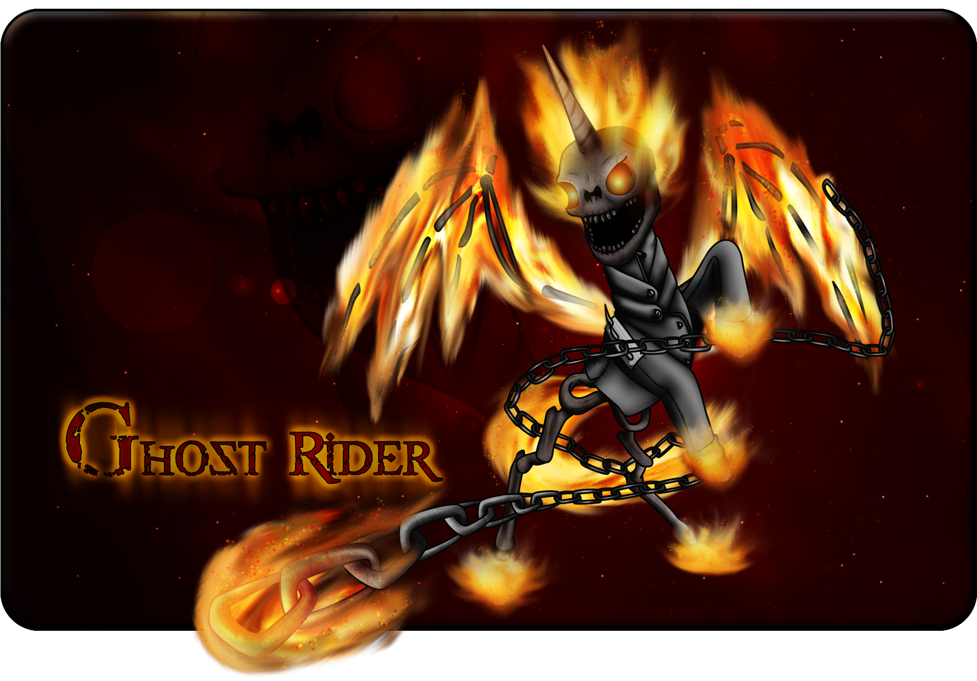 Commission I Did For Someone At Dveiantart, Ghost Rider - Ghost Rider Meets Mlp (2000x1500), Png Download
