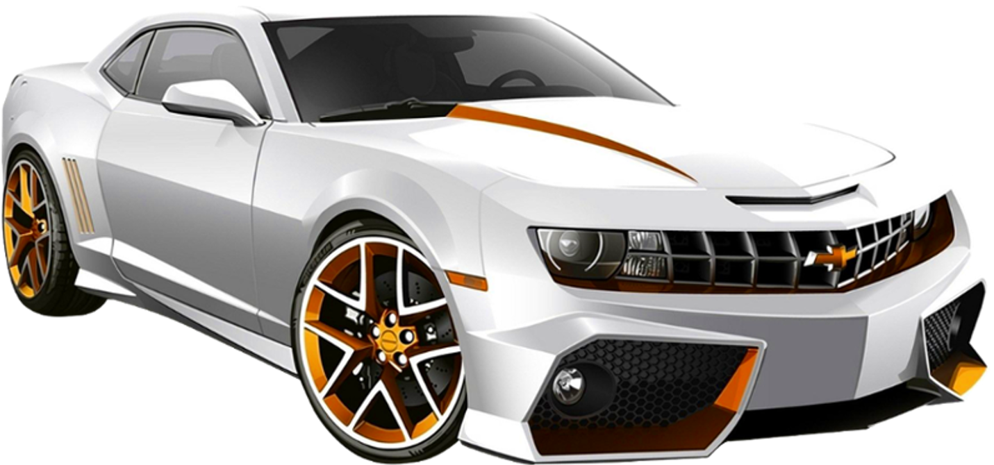 Camaro Branco Png - White And Gold Camaro (1500x1500), Png Download