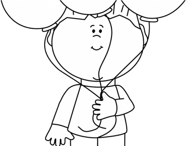 Monochrome Clipart Baloon - Clip Art (640x480), Png Download