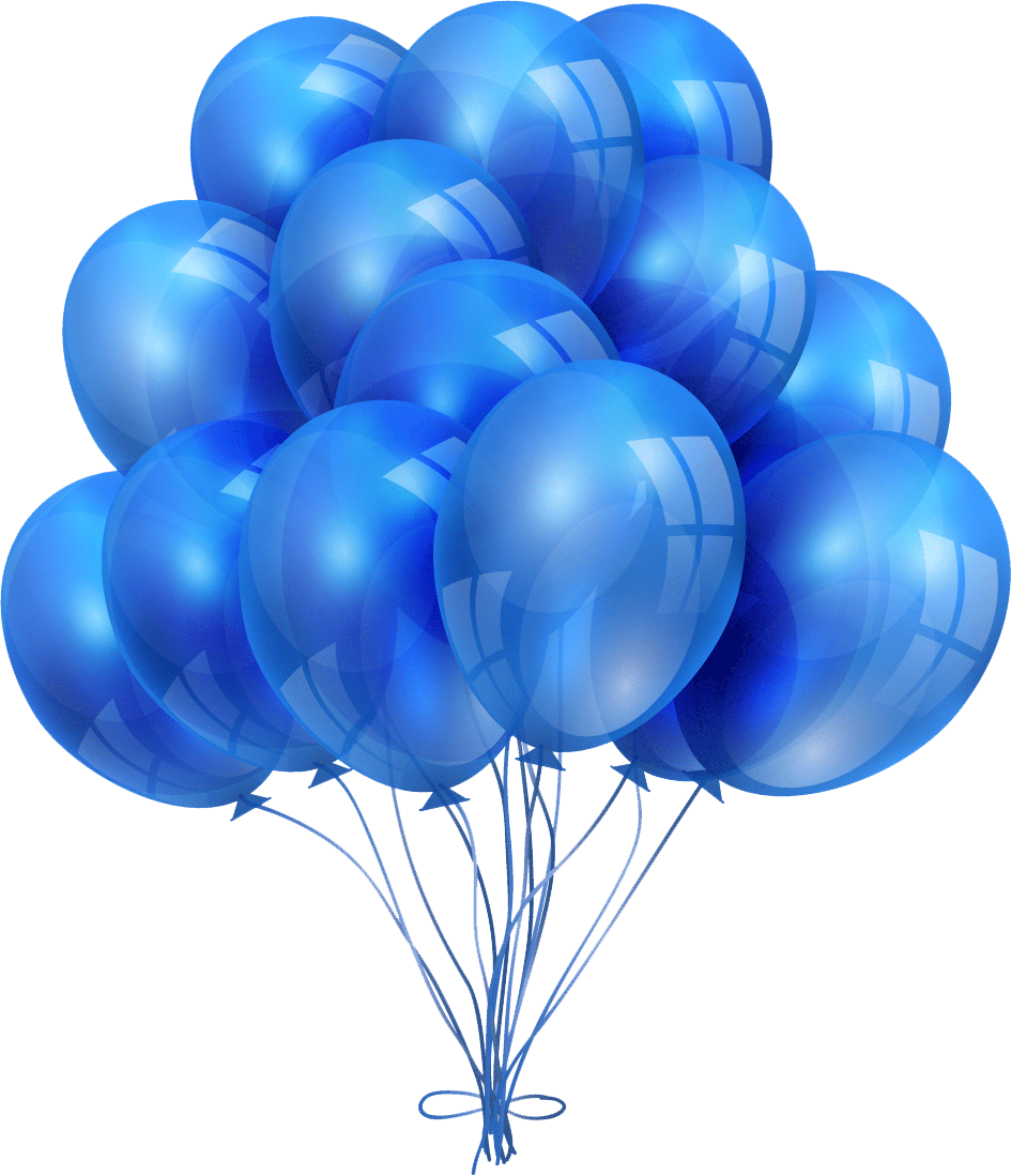 Download More Like A Family All The Clients Have Always Been Happy Birthday Gold And Blue Balloons Png Image With No Background Pngkey Com