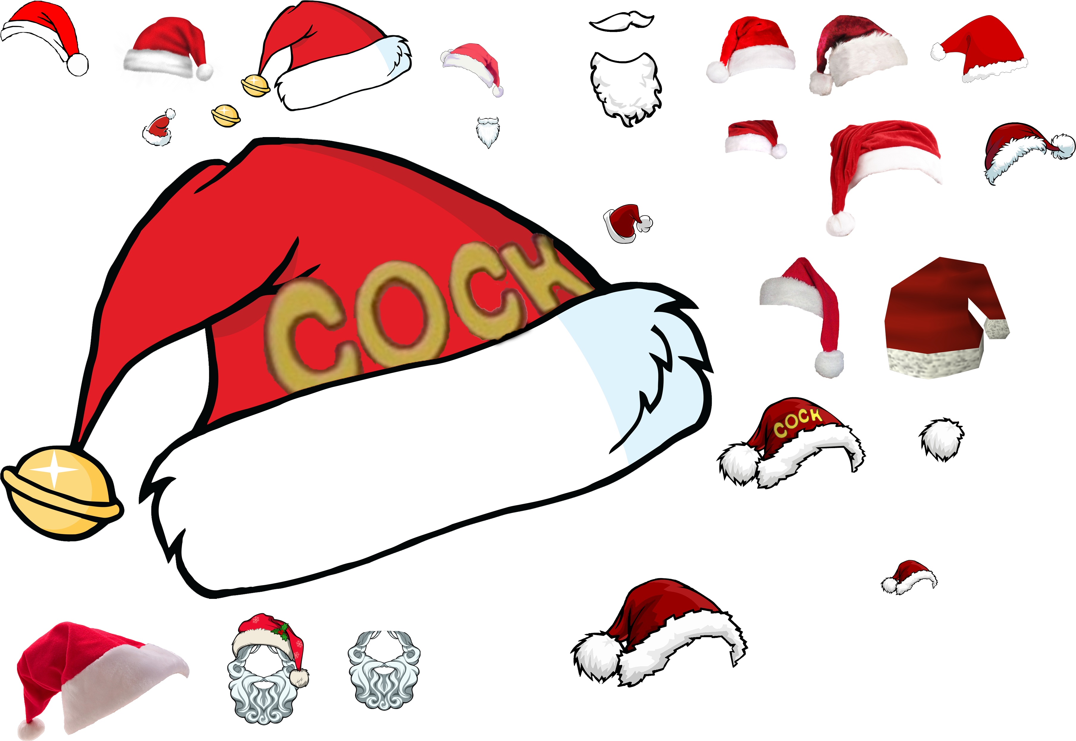 Christmas Spirit 1 - Santa Cap Clipart Png (3710x2595), Png Download
