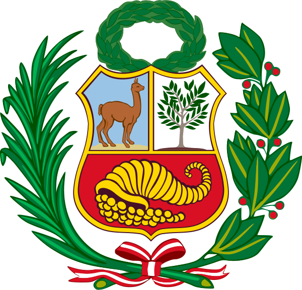Coat Of Arms Of Peru Alternative Version - Flag Of Peru Symbol (600x576), Png Download