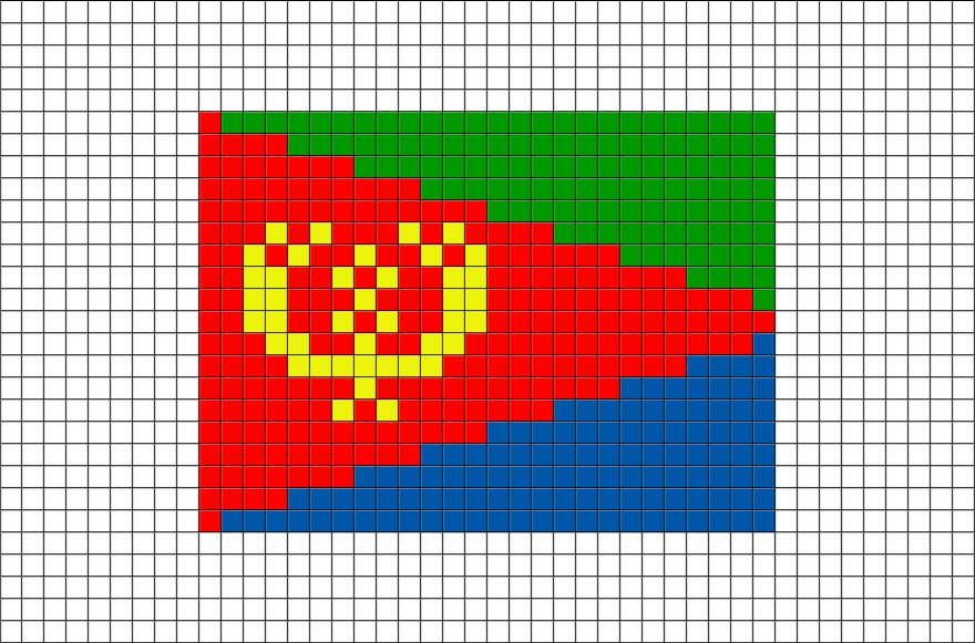 Flag Of Chile Pixel Art - Drapeau Pixel Art (880x581), Png Download