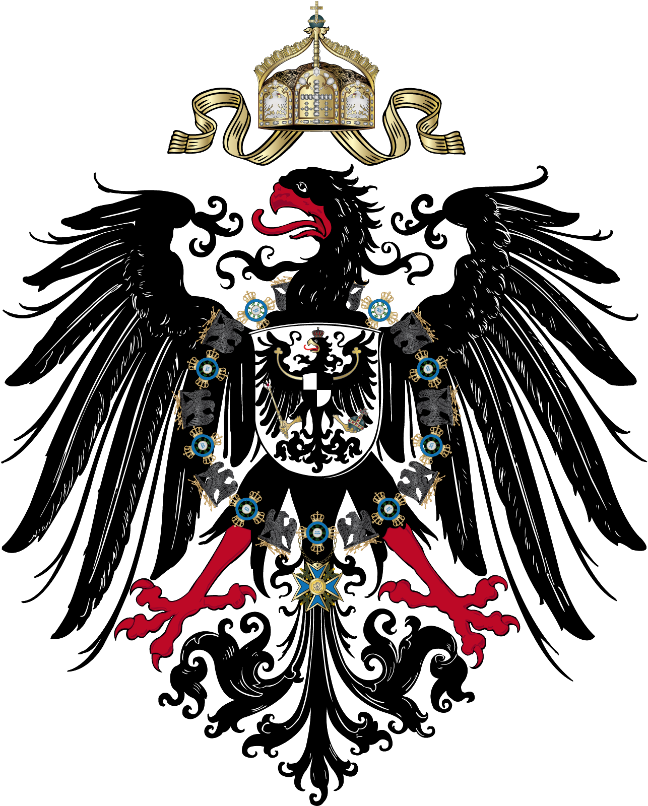Flag, Coat Of Arms - Coat Of Arms Of The German Empire (1286x1600), Png Download