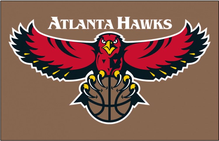 Atlanta Hawks Logos Iron On Stickers And Peel-off Decals - Atlanta Hawks Logo 1995 (750x930), Png Download