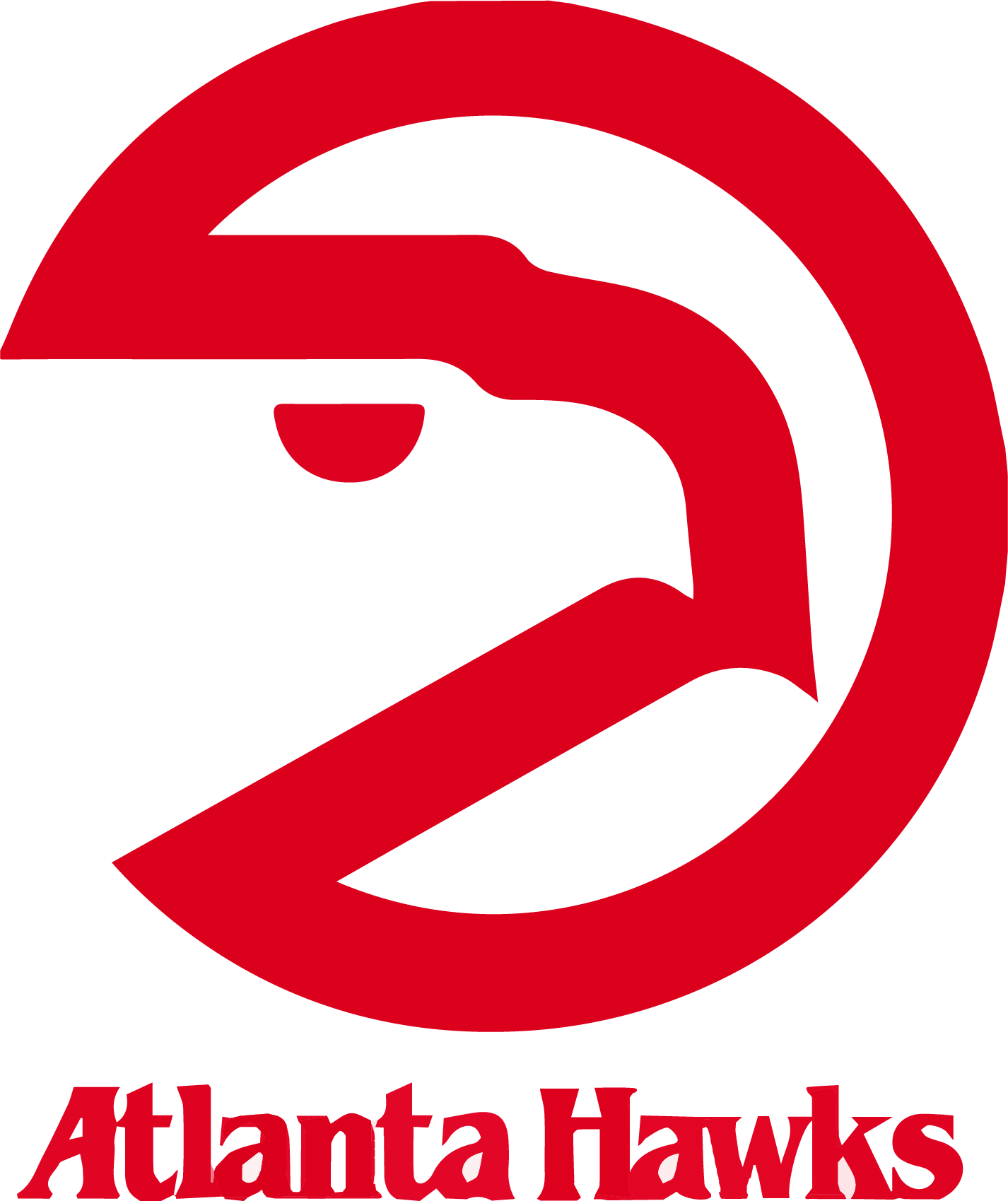 1972 - - 2017 Atlanta Hawks Logo (1426x1699), Png Download