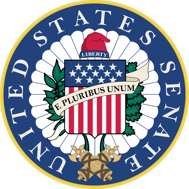 Us Map, United States Senate Coat Of Arms Or Logo Map - Us Senate Official Seal (616x616), Png Download