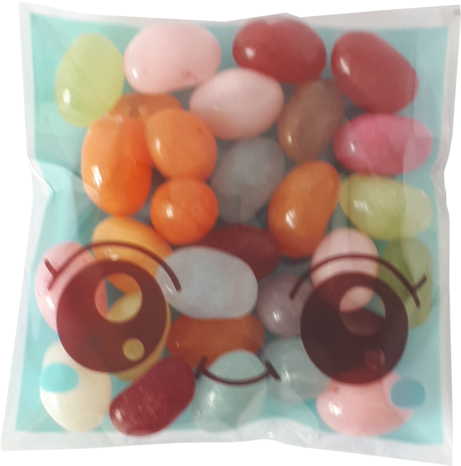 Crazy Eyes Blauw Jelly Beans - Chocolate (656x696), Png Download