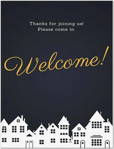 Welcome Signs Volume - Canva Christmas Poster (600x600), Png Download