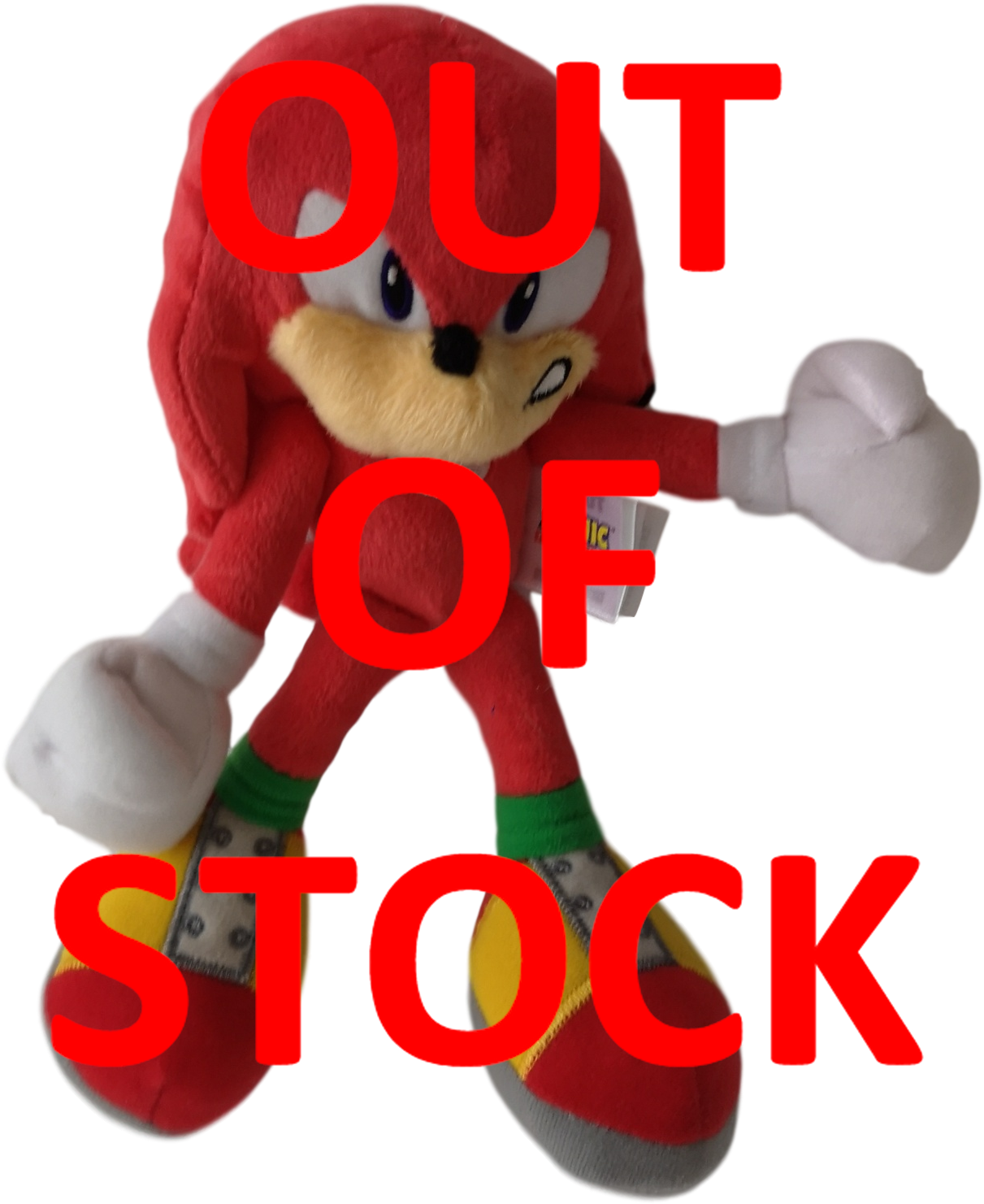8" Modern Knuckles Plush - Stuffed Toy (1446x1763), Png Download