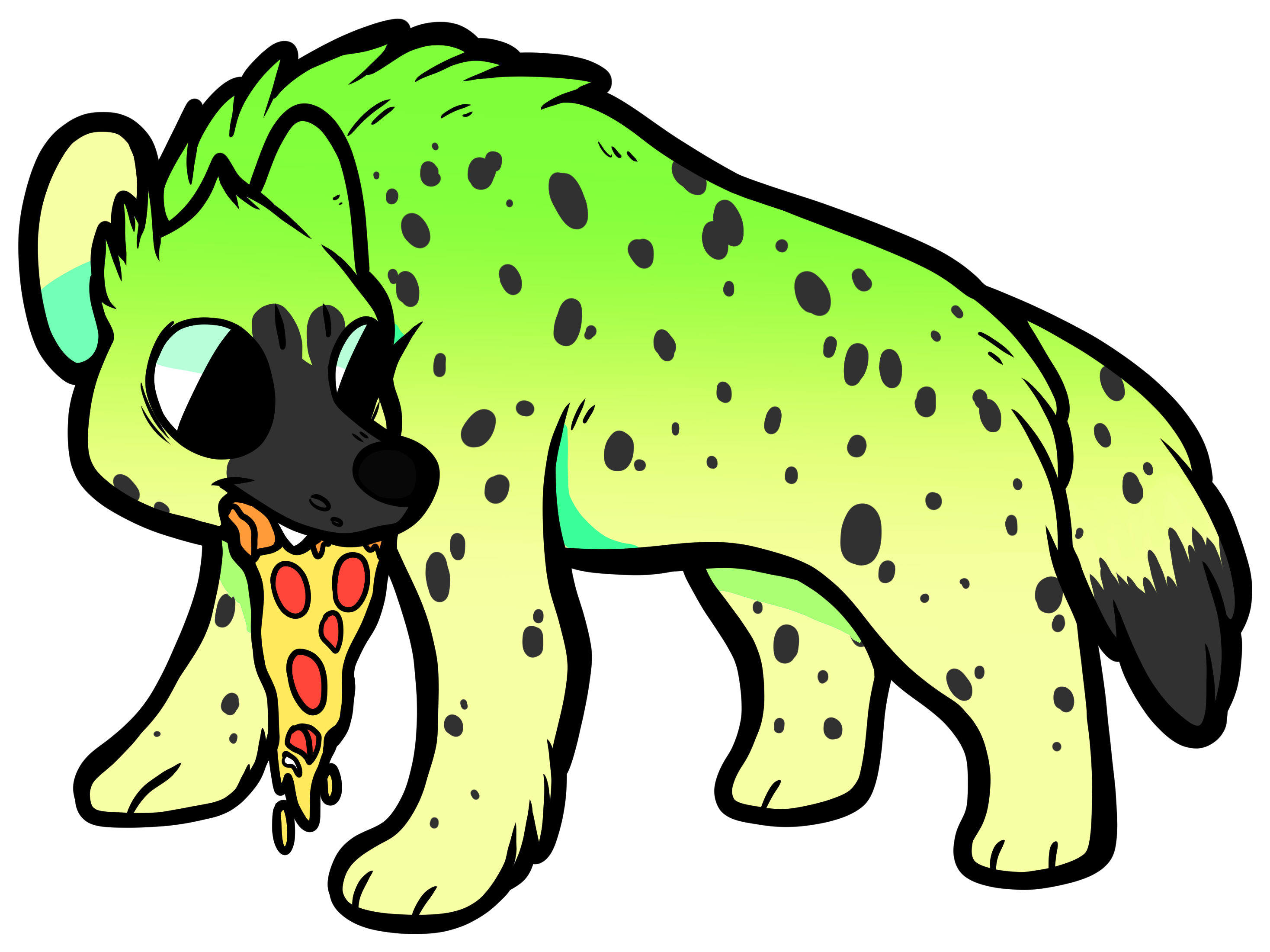 Rad Hyena (3458x3321), Png Download
