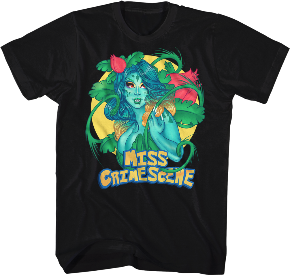 Miss Crime Scene "ivysaur" T-shirt - Alaska Thunderfuck Tshirt (1024x992), Png Download
