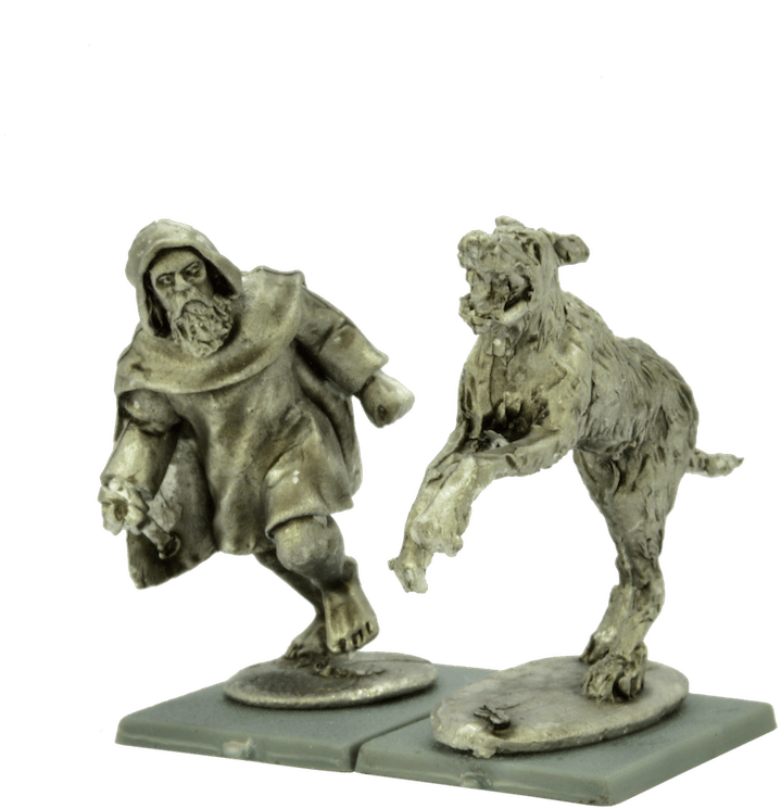 The Handler Is Depicted In Hooded Cloak, Running To - Figurine (900x874), Png Download