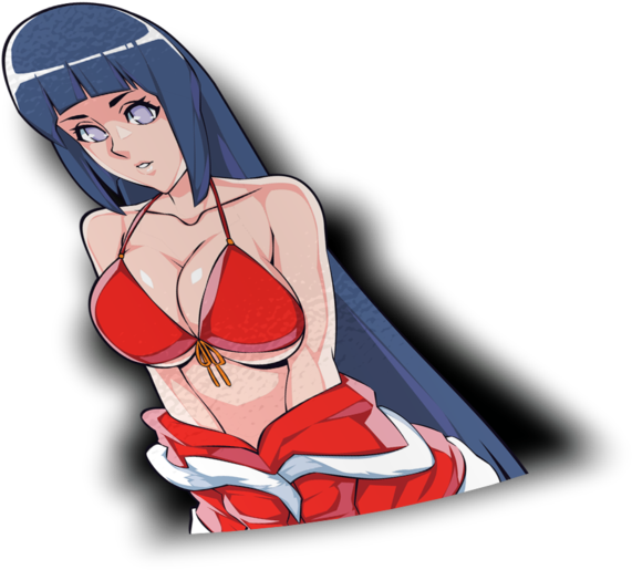 Hinata Christmas Peeker Sticker - Snowboarding (1280x1280), Png Download