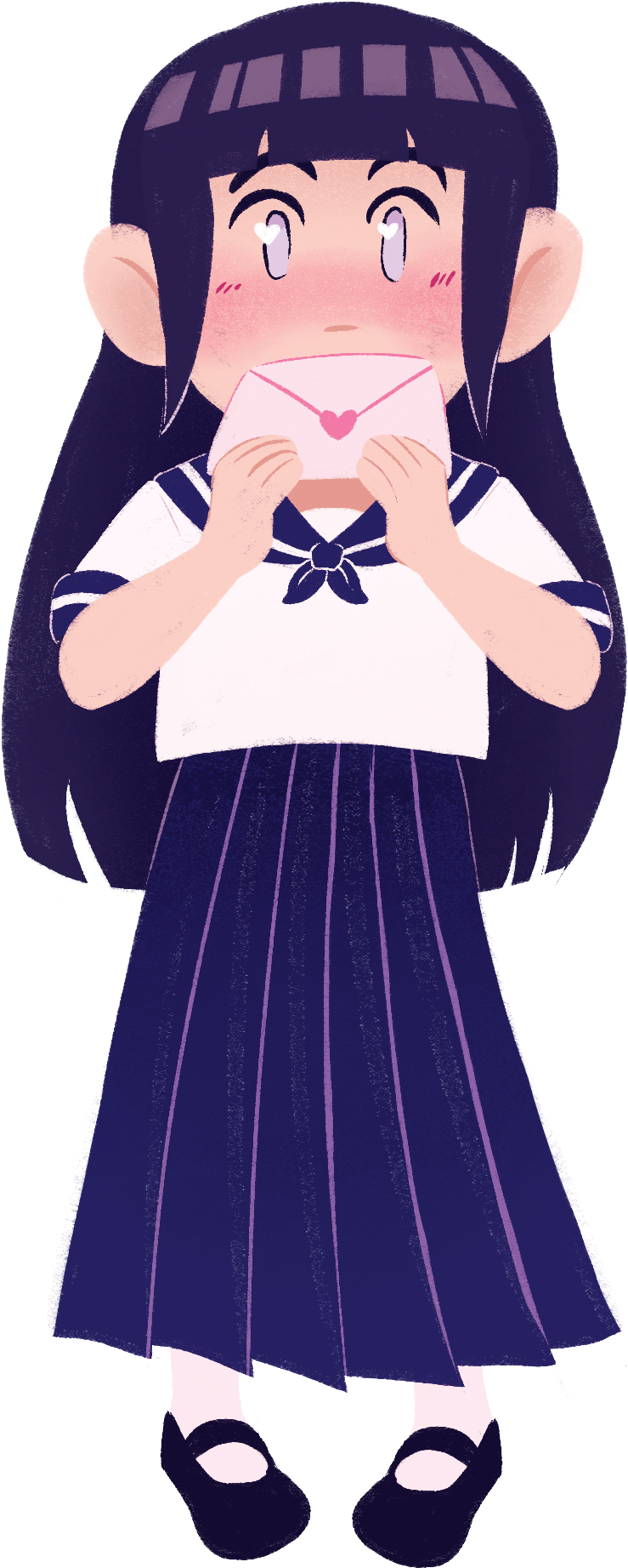 Girl Stickers Hinata - Illustration (861x1949), Png Download