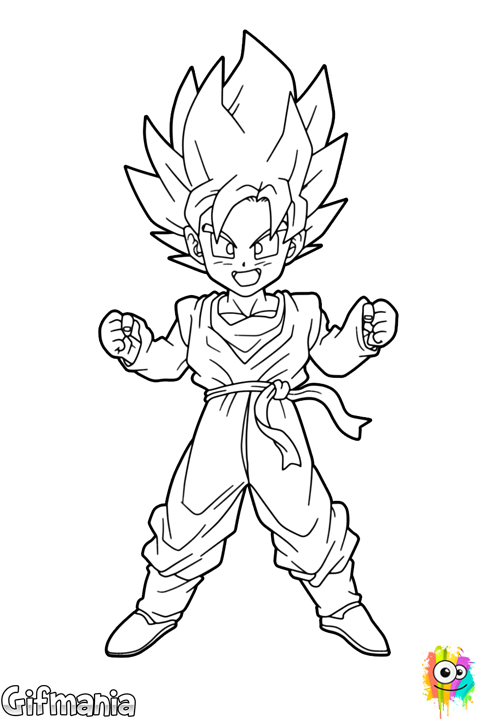 Super Saiyan Db Art Pinterest Dragon Ball - Imagenes De Goten Para Dibujar (480x720), Png Download