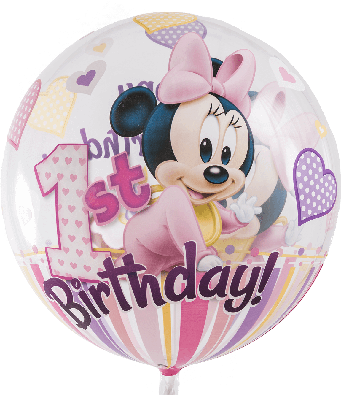 Disney Minnie Mouse 1st Birthday Bubble Balloon - Balloon (1400x1400), Png Download