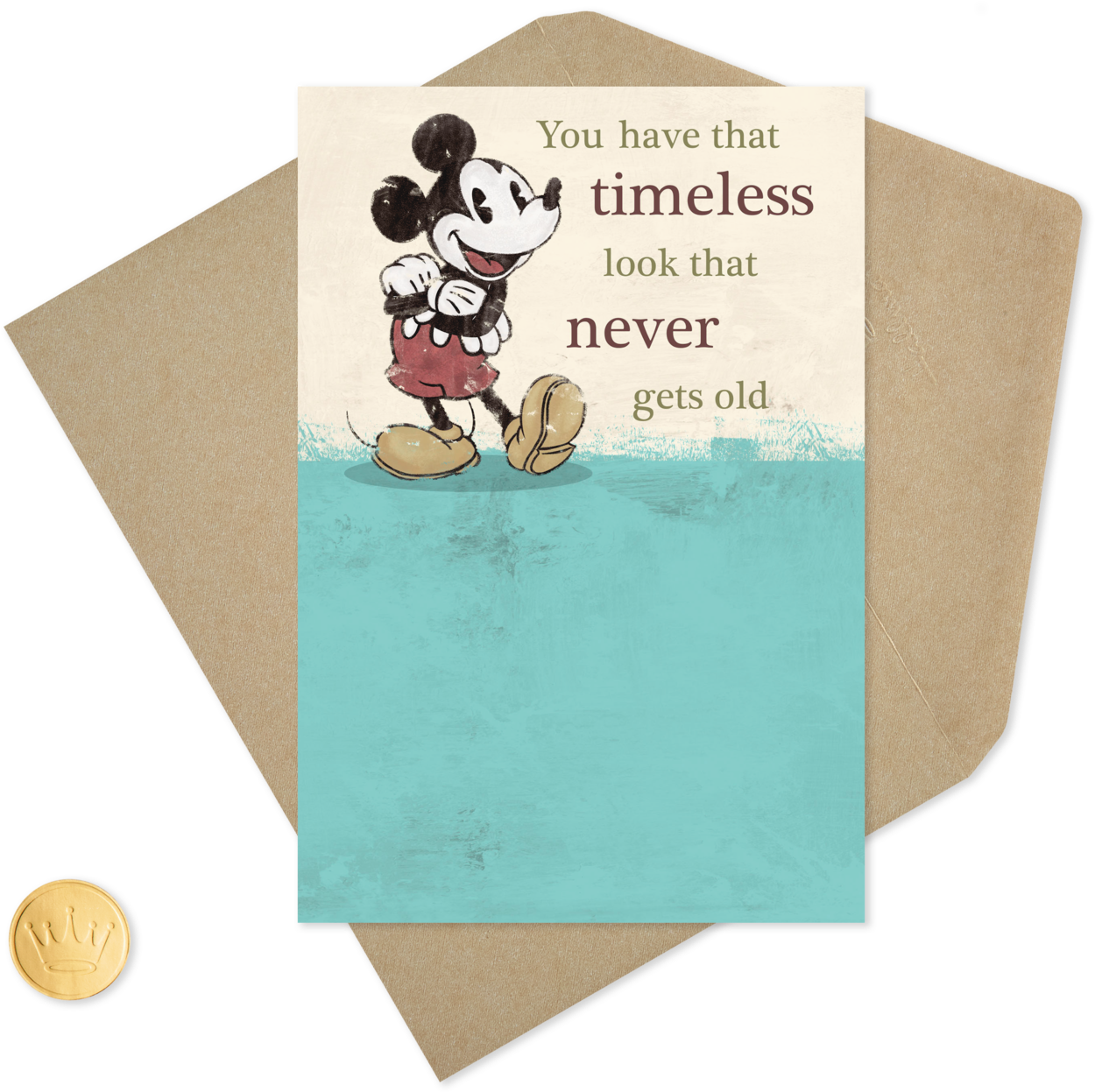 Disney Mickey Mouse Timeless Look Birthday Card - Envelope (1470x1470), Png Download