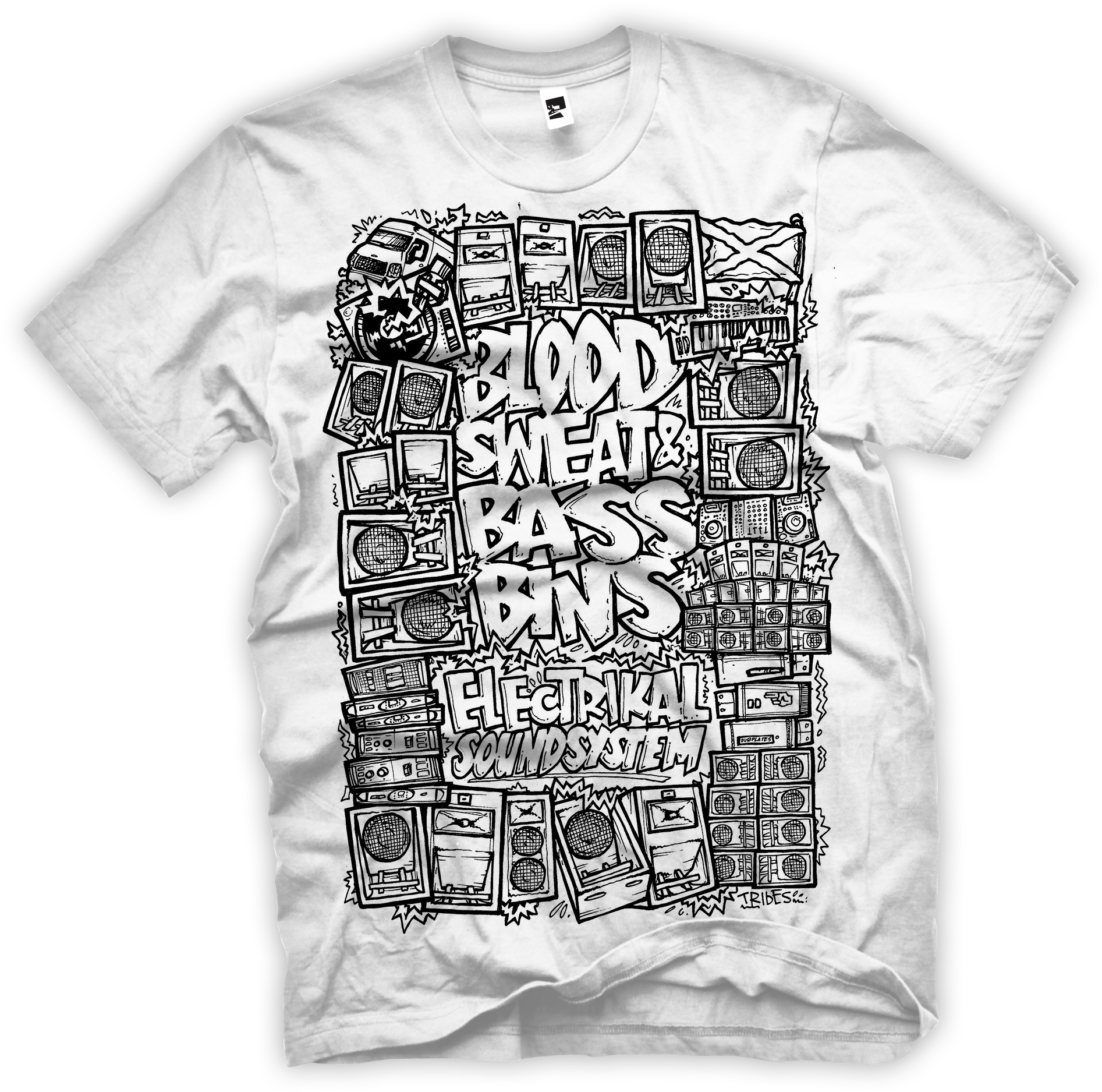 Blood Sweat & Bassbins White - Shirt Stick To Your Guns (1959x2107), Png Download