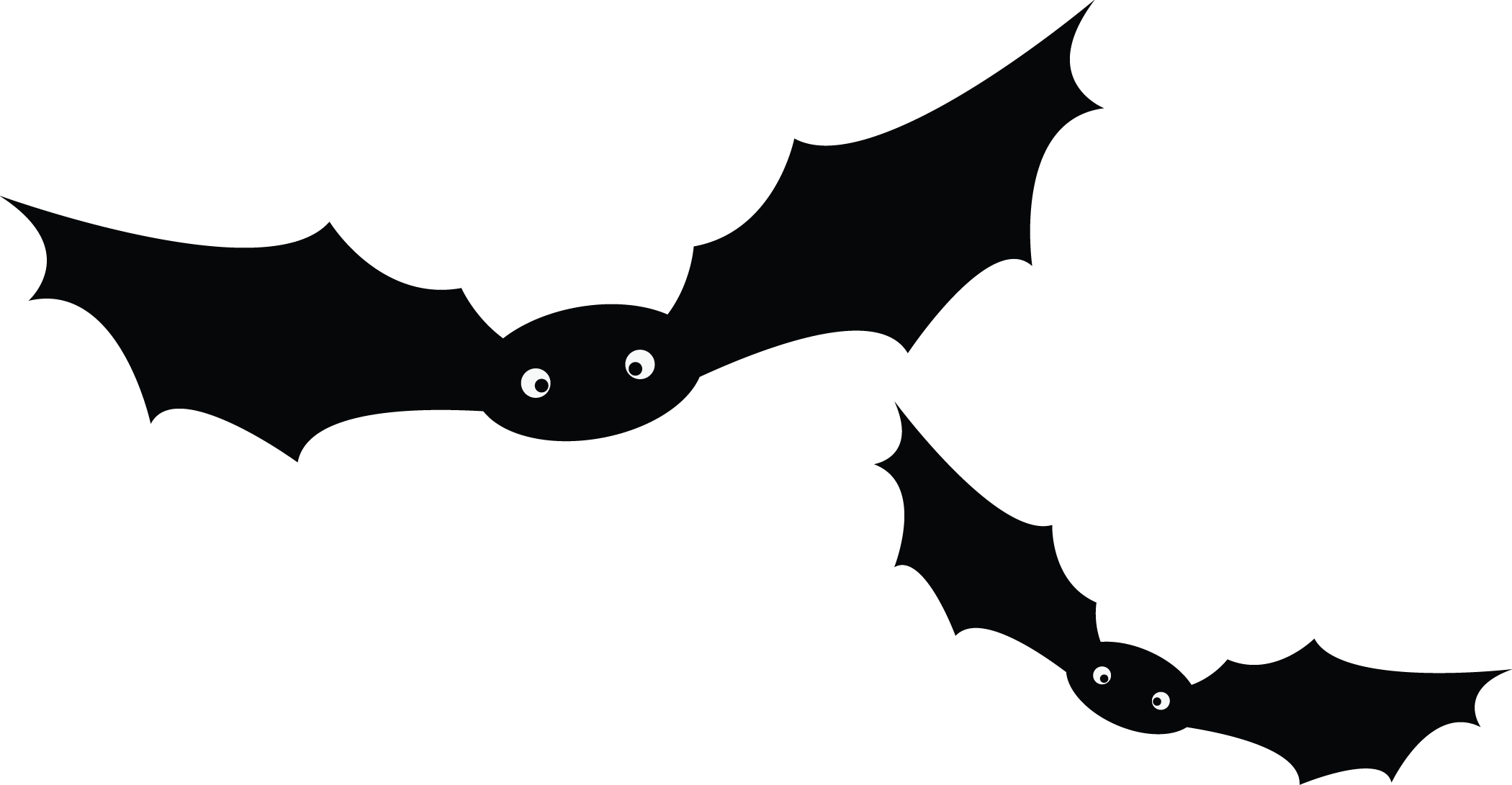 Bats - Chauve Souris Halloween Png (2100x1091), Png Download