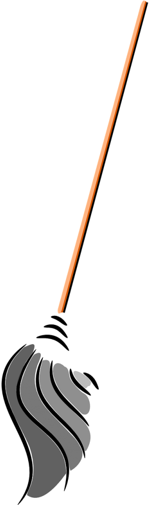 Housekeeping Clipart Sweep Mop - Mop Vector Png (500x1000), Png Download