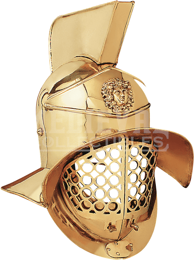Gladiator Brass Arena Helmet - Roman Gladiator Helmet For Sale (850x850), Png Download