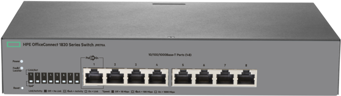 Hpe Officeconnect 1820 8g Switch Center Facing - Hpe 1820 8g Poe+ (800x600), Png Download
