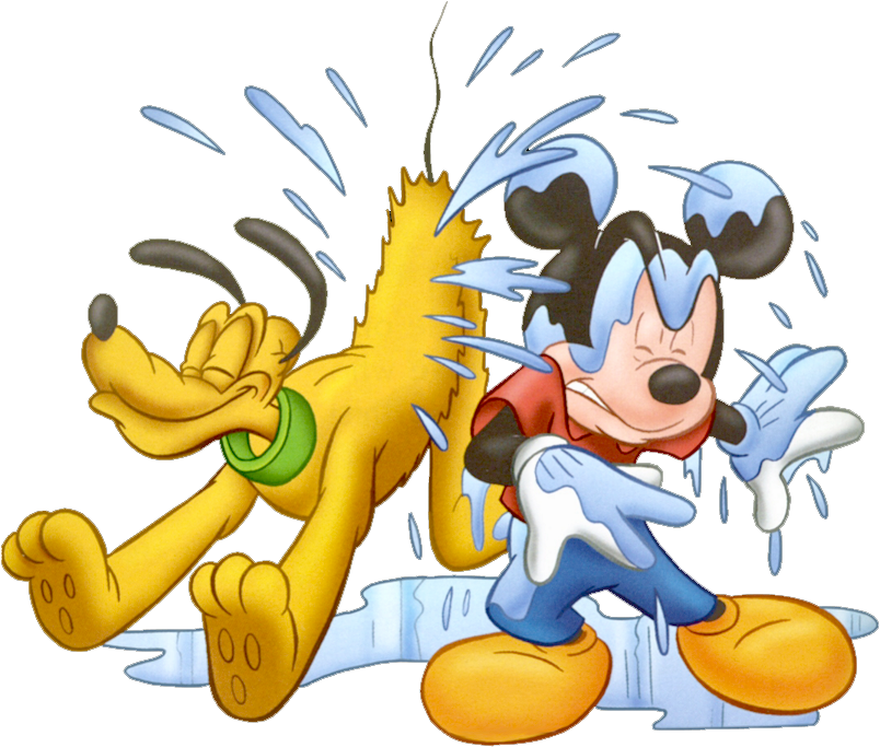 Disney Pluto Clipart Mickey - Wet Clipart Png (804x700), Png Download