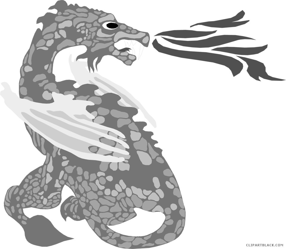 Fire Breathing Dragon Clipart - Dragon (958x835), Png Download