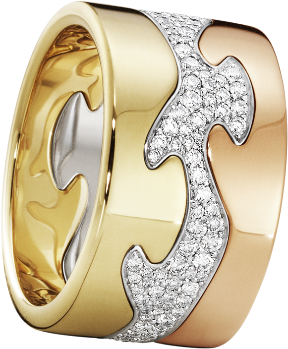 Fusion 3-piece Ring - Georg Jensen Ring Guld (1200x1200), Png Download