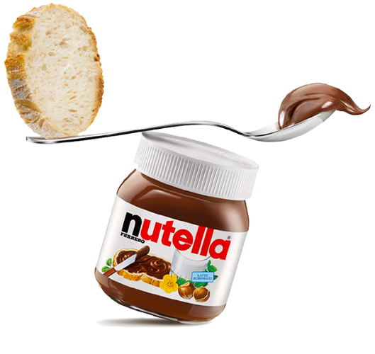 In Practice This Means That A Breakfast With A Single - Nutella (616x644), Png Download