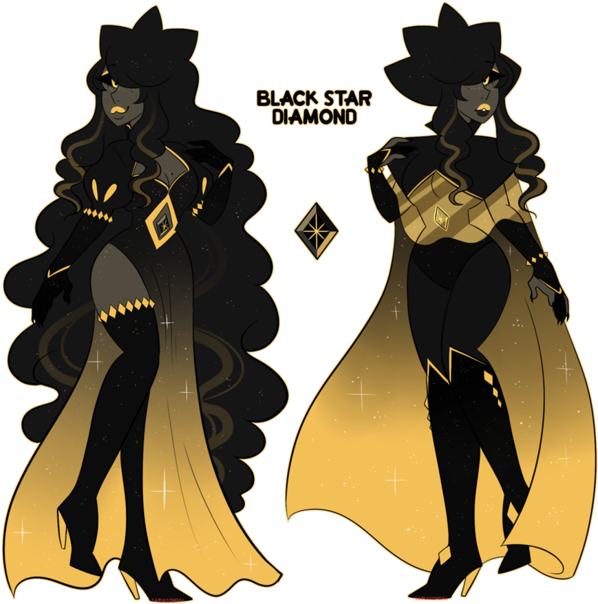 Black Star By Sariasong64 - Steven Universe Black Star Diamond (894x894), Png Download