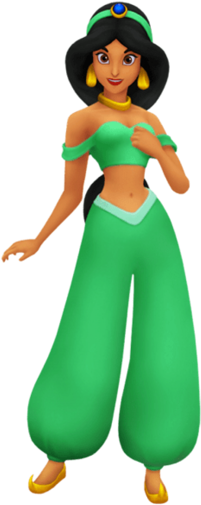 Free Png Download Aladdin Jasmine Cartoon Transparent - Jasmine Kingdom Hearts (480x1040), Png Download