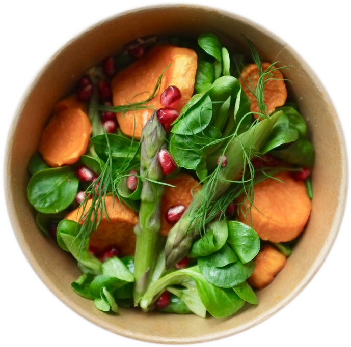 Sweet Potato Asparagus Bowl - Asian Soups (1024x768), Png Download