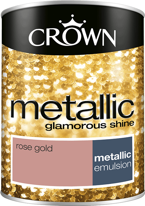 Featuring Paint Crown Fashion Wall Metallc Rose Gold - Crown Matt Emulsion Paint (798x798), Png Download