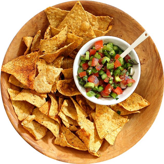 Grilled Asparagus Salsa - Corn Chip (750x750), Png Download