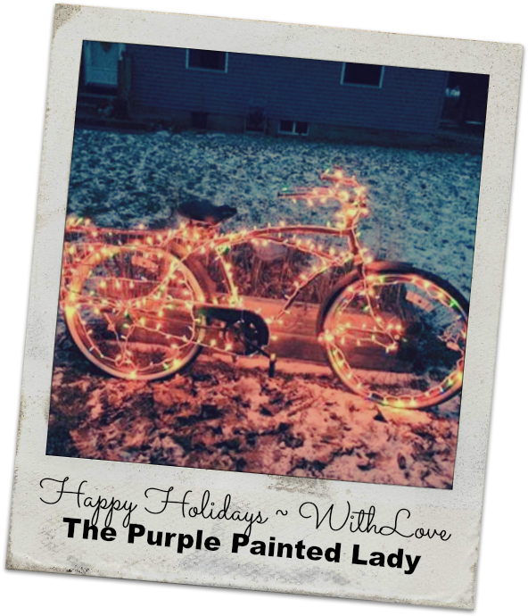 Old Bike The Purple Painted Lady Poloroid - Insect (600x700), Png Download
