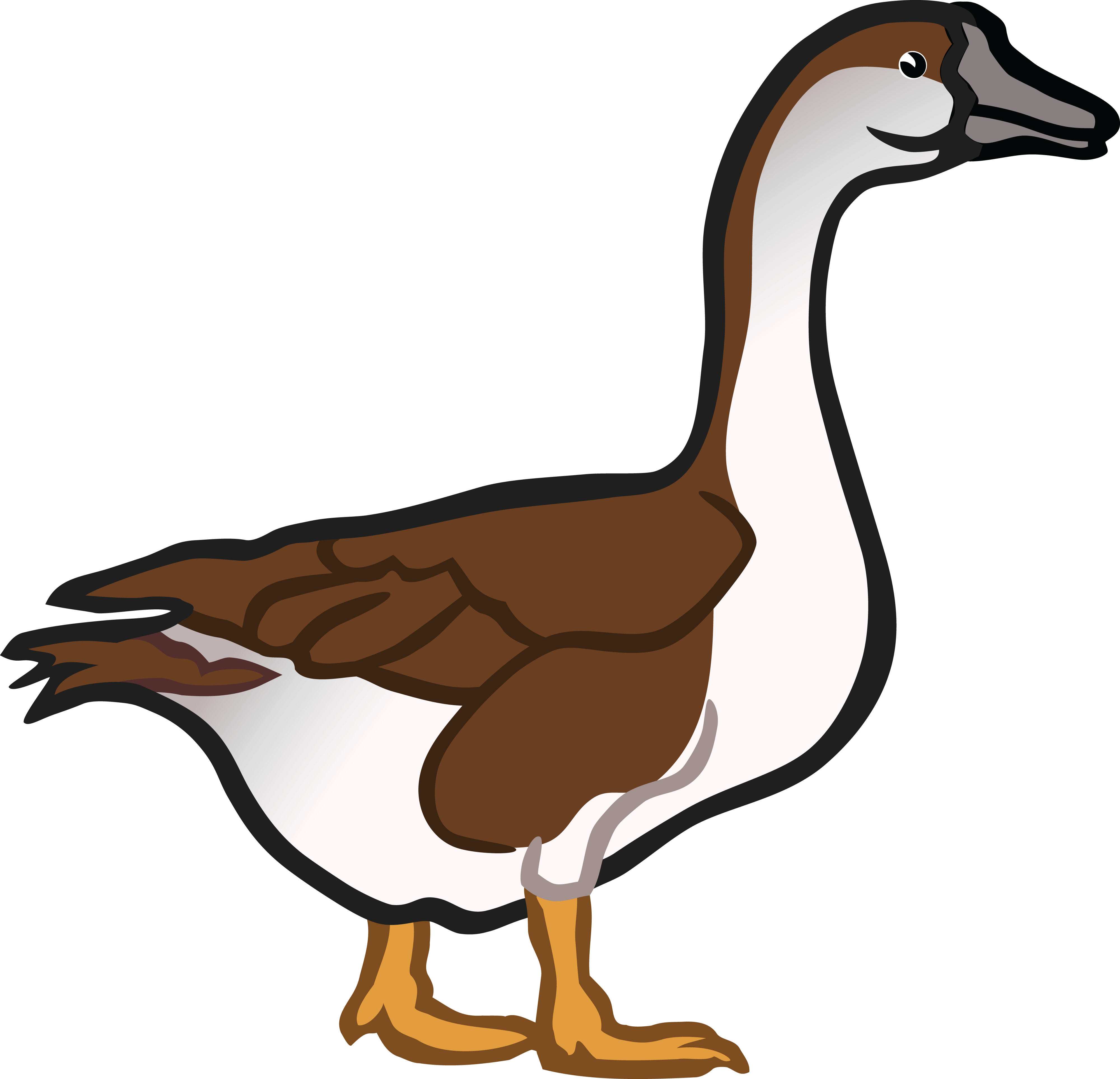 Geese Migration Clipart Cartoon Bird - Goose Clipart (4000x3853), Png Download