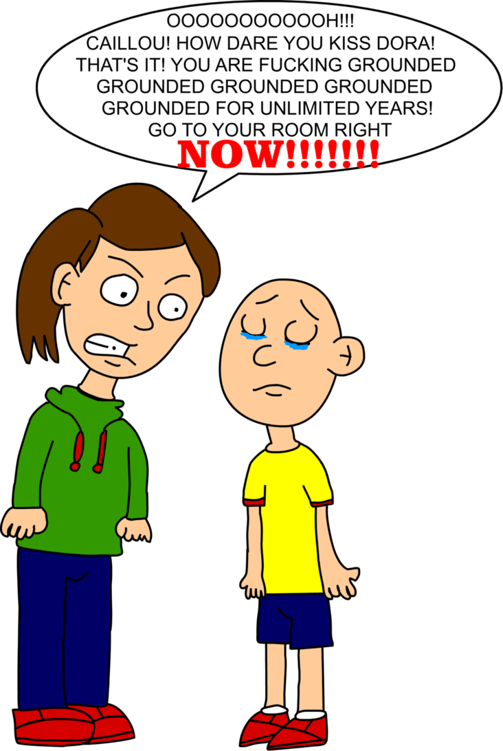 Can Somebody Please Make Evil Caillou Gets Grounded - Grounded Caillou (732x1092), Png Download