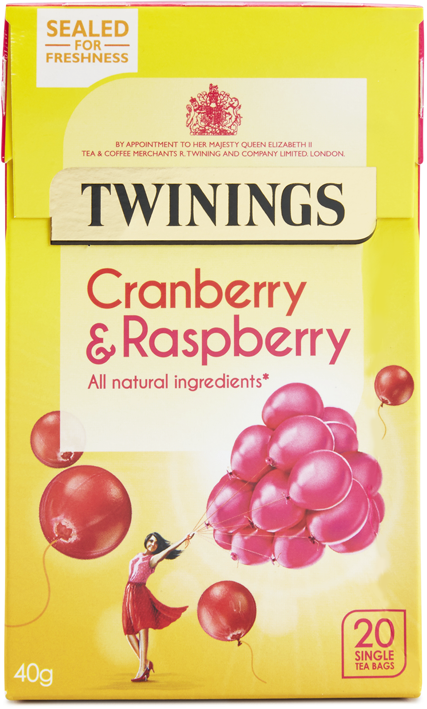 Twinings Cranberry And Raspberry Tea (1960x1494), Png Download