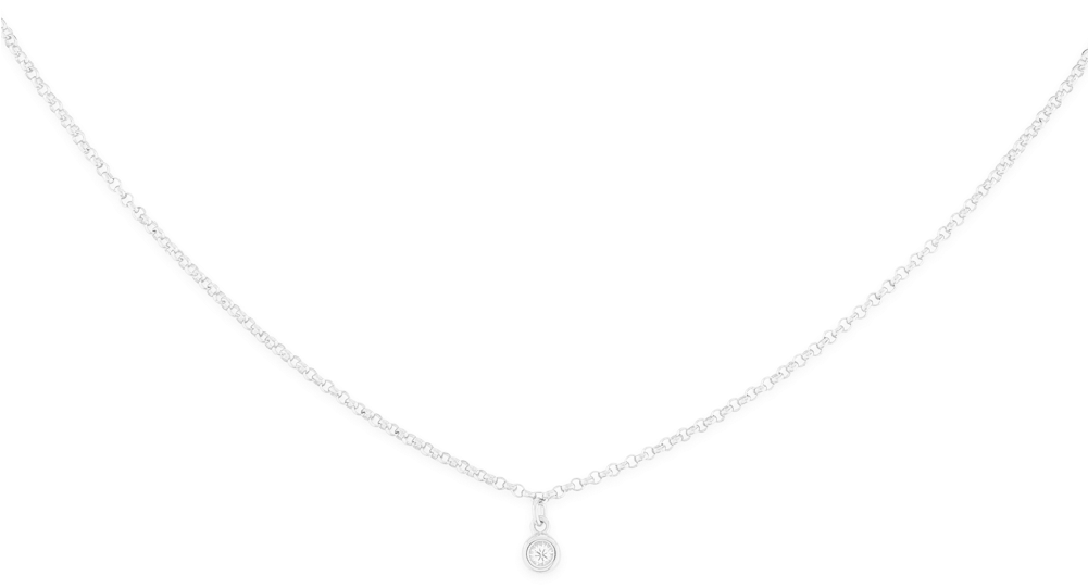 Mejuri Sapphire Choker In Silver $55 - Silver Simple Necklace Design (1000x1000), Png Download