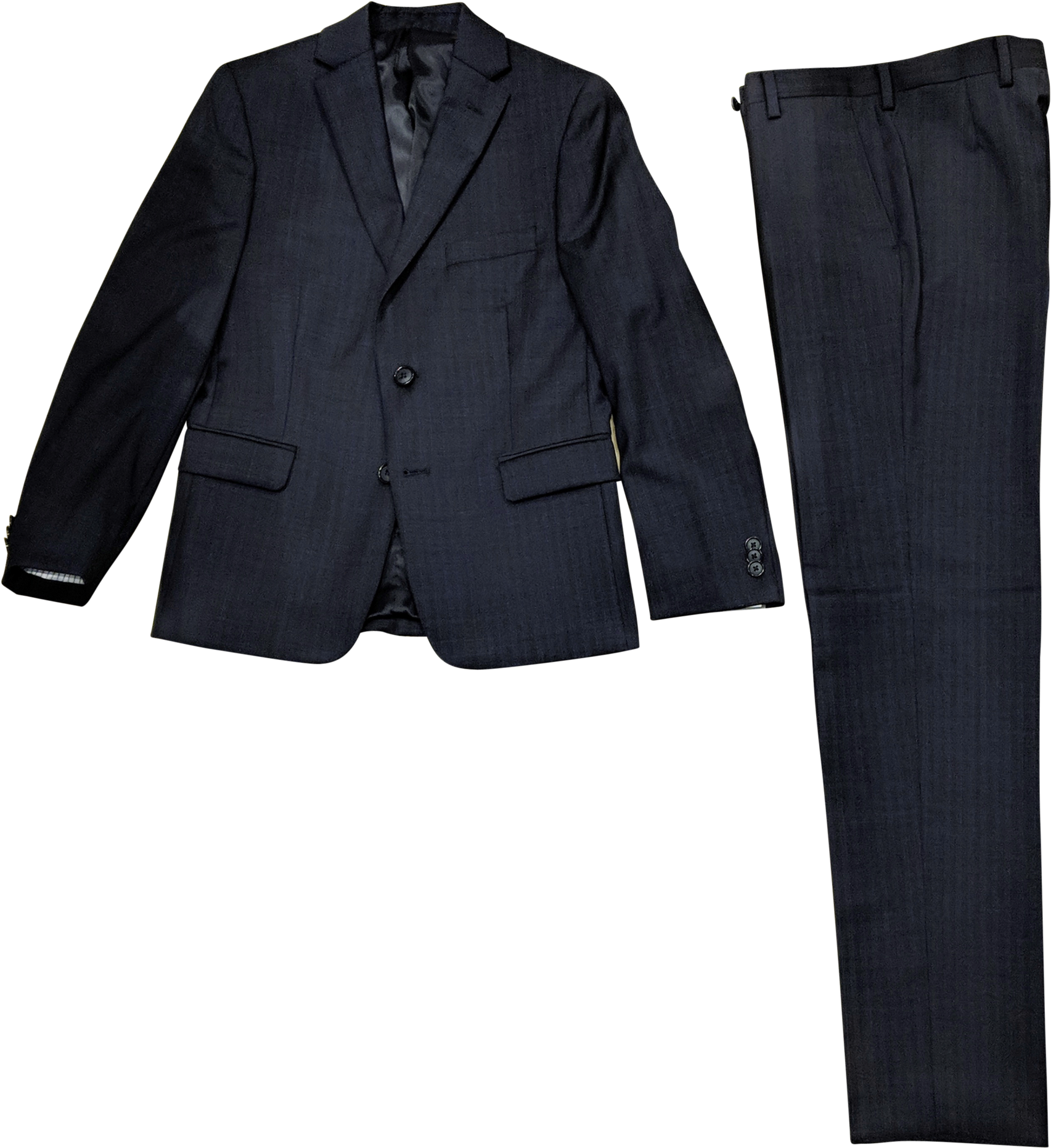 Michael Kors Boys Black/blue Tic Stripe Wool Suit Suit - Formal Wear (2048x2048), Png Download