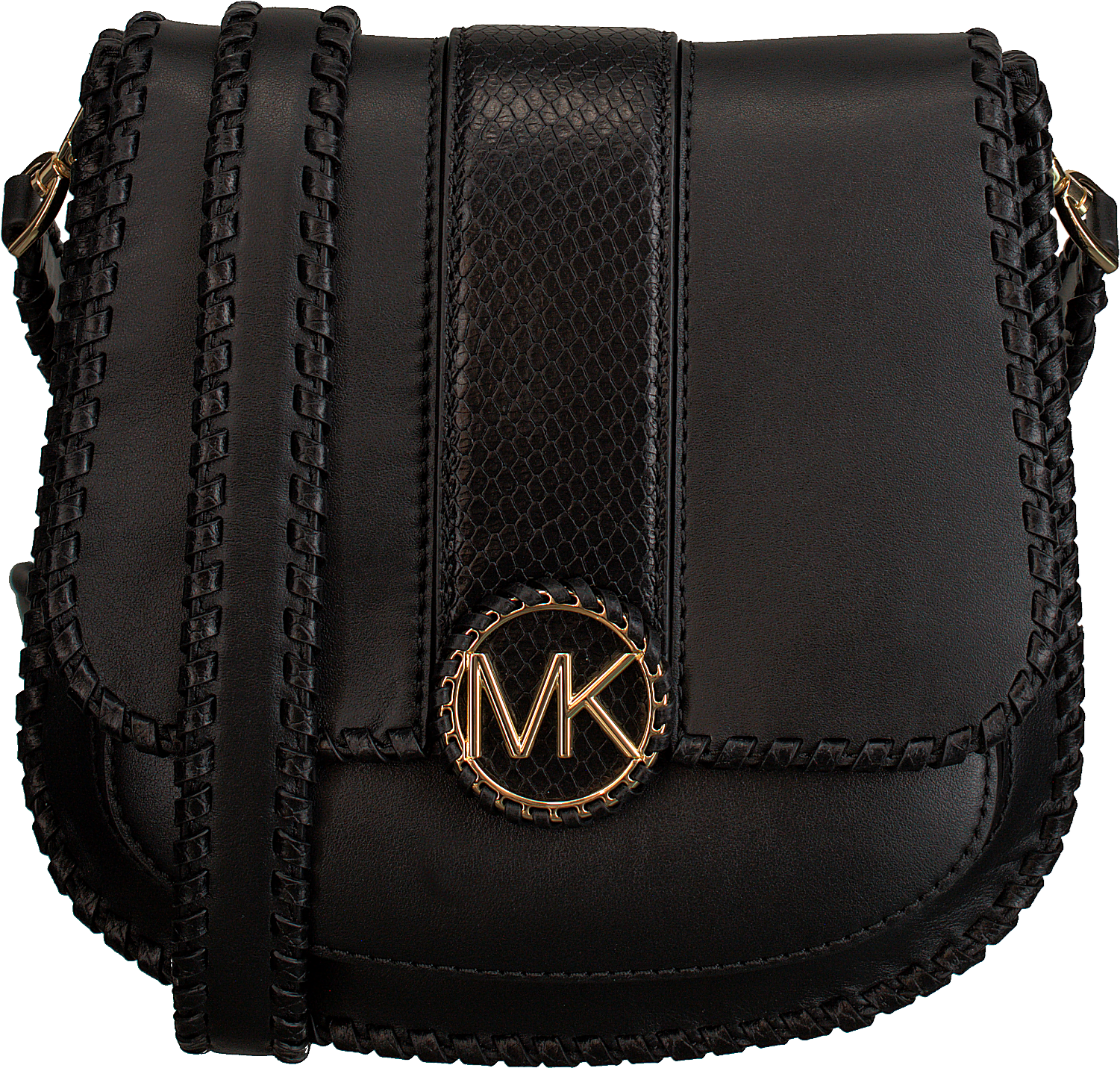 Black Michael Kors Handbag Lillie Md Flap Messenger - Medium Flap Michael Kors Lillie (1500x1448), Png Download
