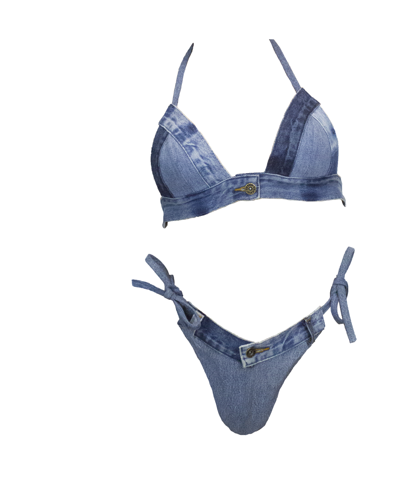 The Denim Bikini - Lingerie Top (2048x2240), Png Download