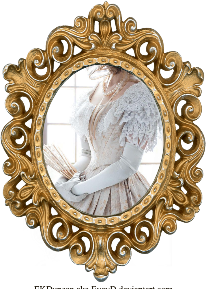 Victoria Sticker - Fancy Picture Frame Oval (1024x1024), Png Download