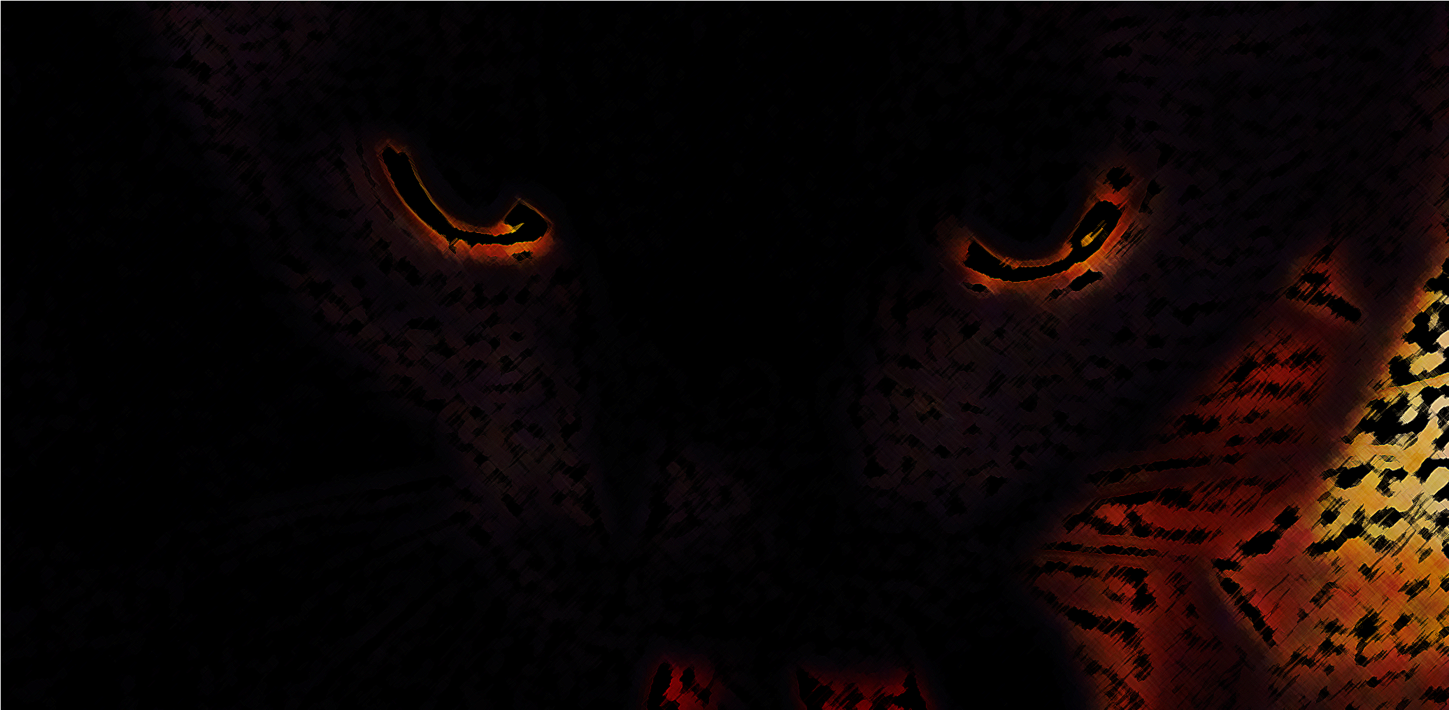 Cat's Eyes - Darkness (2094x1535), Png Download