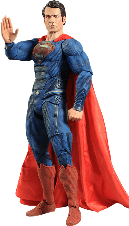 Man Of Steel Large Superman Action Figure (733x733), Png Download